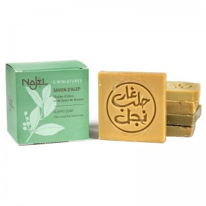 Gastenzeepjes Najel, Aleppo, met olijfolie en laurier, 5 stuks, per 3 sets